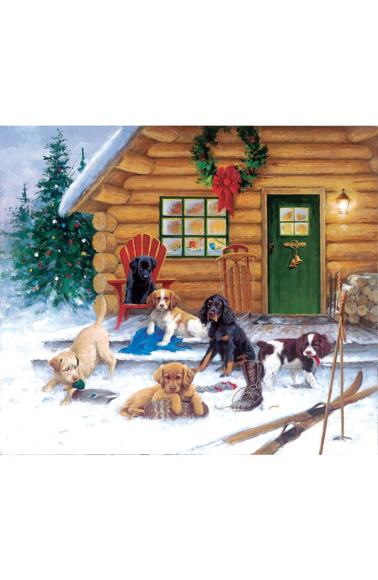 Sunsout Christmas at The Cabin 550 piece Jigsaw Puzzle for Adults, Alternate, color, Multicolor