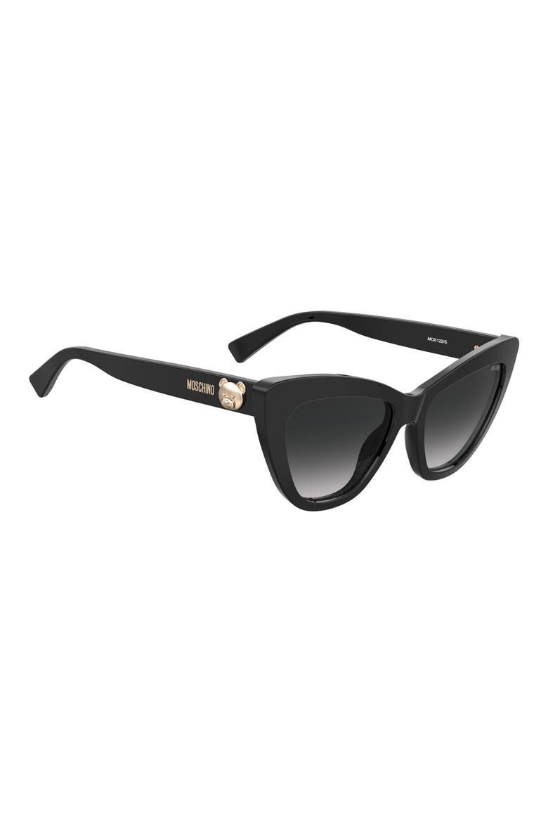 54mm Gradient Cat Eye Sunglasses, Alternate, color, BLACK