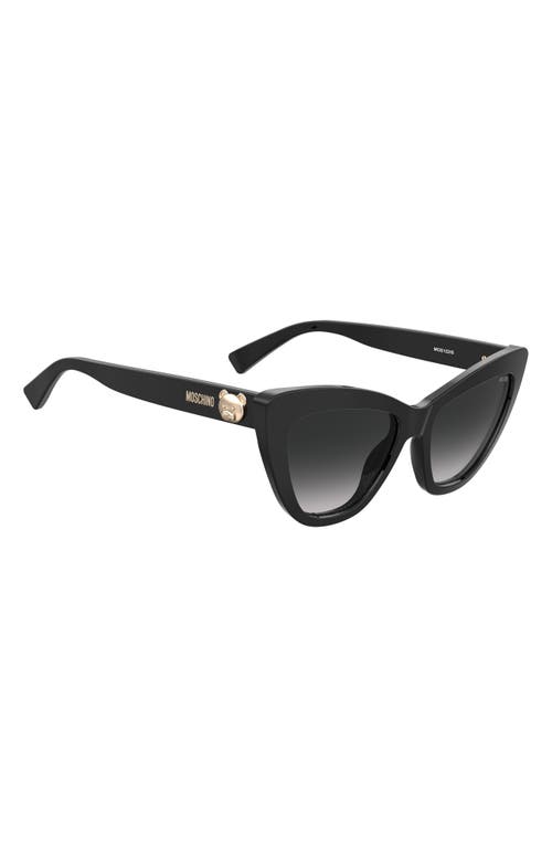 Moschino 54mm Gradient Cat Eye Sunglasses In Black
