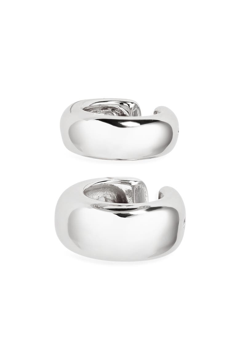 Set of Jumbo Ear Cuffs, Main, color, SILVER