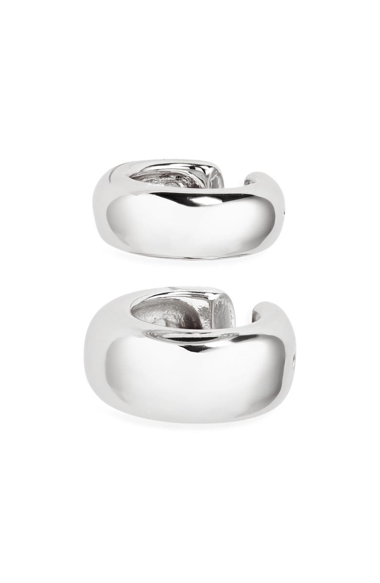 Open Edit Set of Jumbo Ear Cuffs, Main, color, Silver