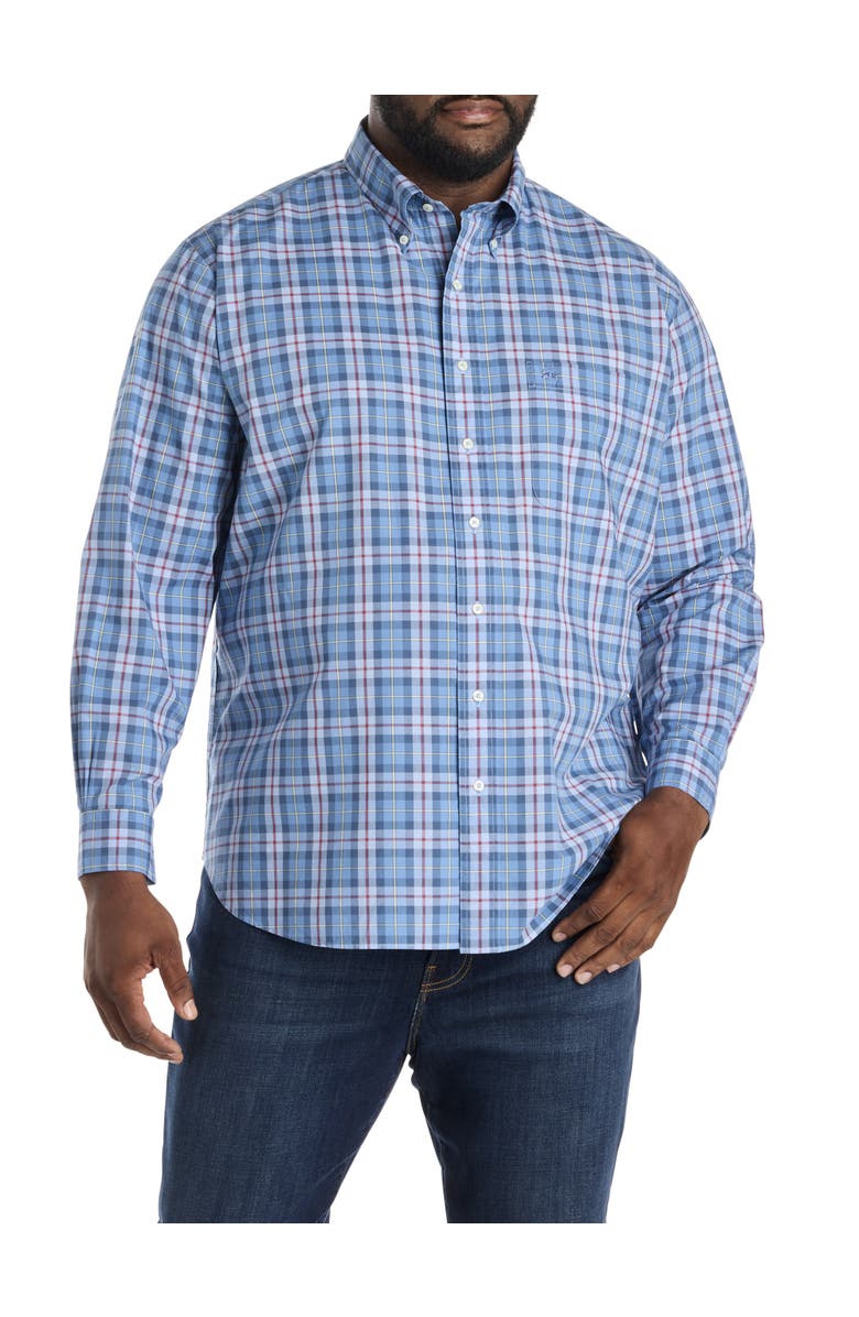 Brooks Brothers Big & Tall Multi Plaid Friday Sport Shirt, Main, color, Blue Multi
