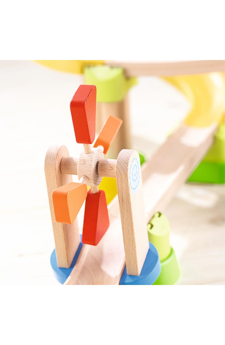 HABA Marble Run Kullerbu Windmill Playset, STEM Toy Building Set for 3-5 Year Olds, Montessori Toys Marble Maze, 25 Piece Ball Track, Alternate, color, Multi