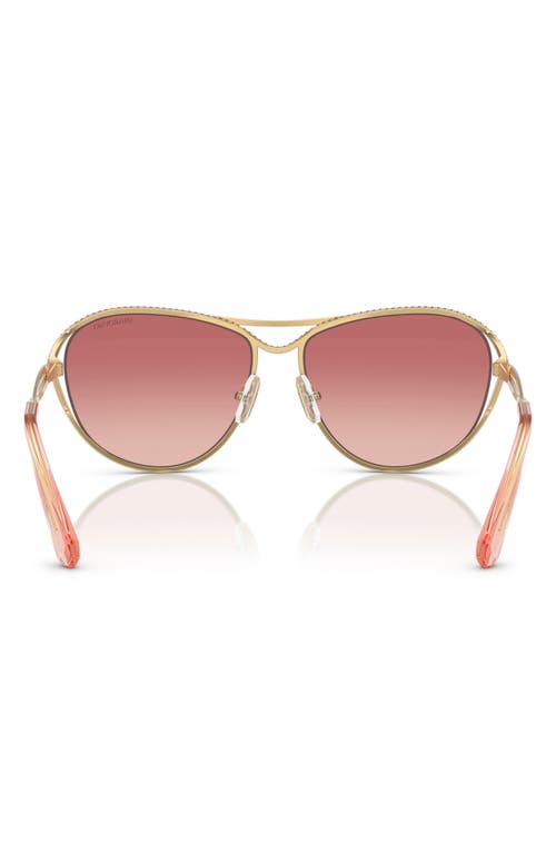 Swarovski 59mm Gradient Pilot Sunglasses In Gold