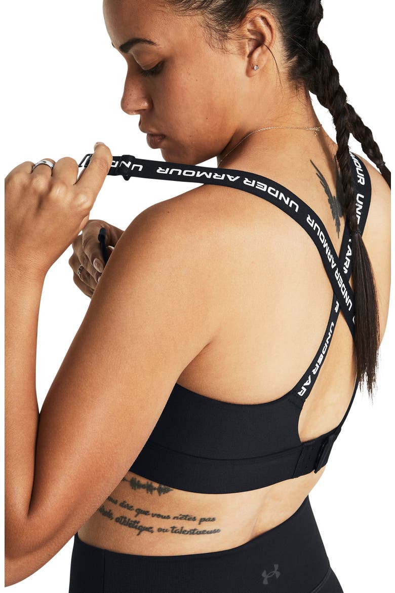 Infinity High 2.0 Sports Bra, Alternate, color, BLACK / / WHITE