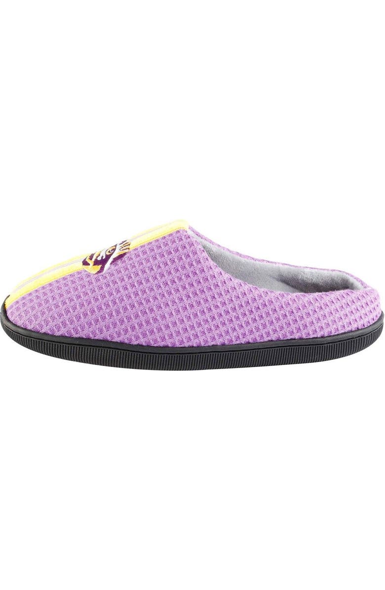 FOCO Men's FOCO Purple LSU Tigers Team Stripe Memory Foam Slide Slippers, Alternate, color,