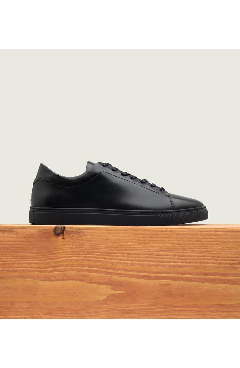 Jack Erwin Wesley Leather Low-Top Sneaker, Alternate, color, Black Leather