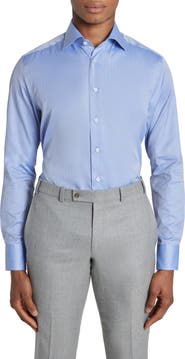 Jack Victor Adlam Solid Herringbone Dress Shirt