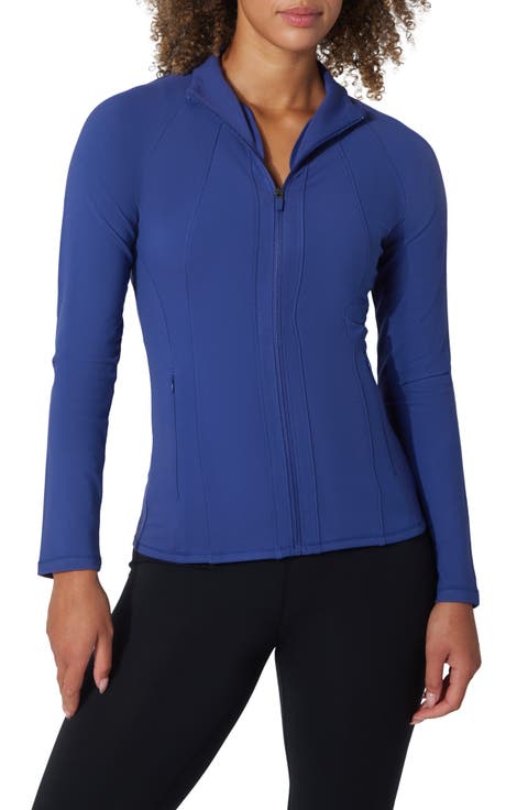 Brisa Interlock Flared Full Zip Sweatshirt