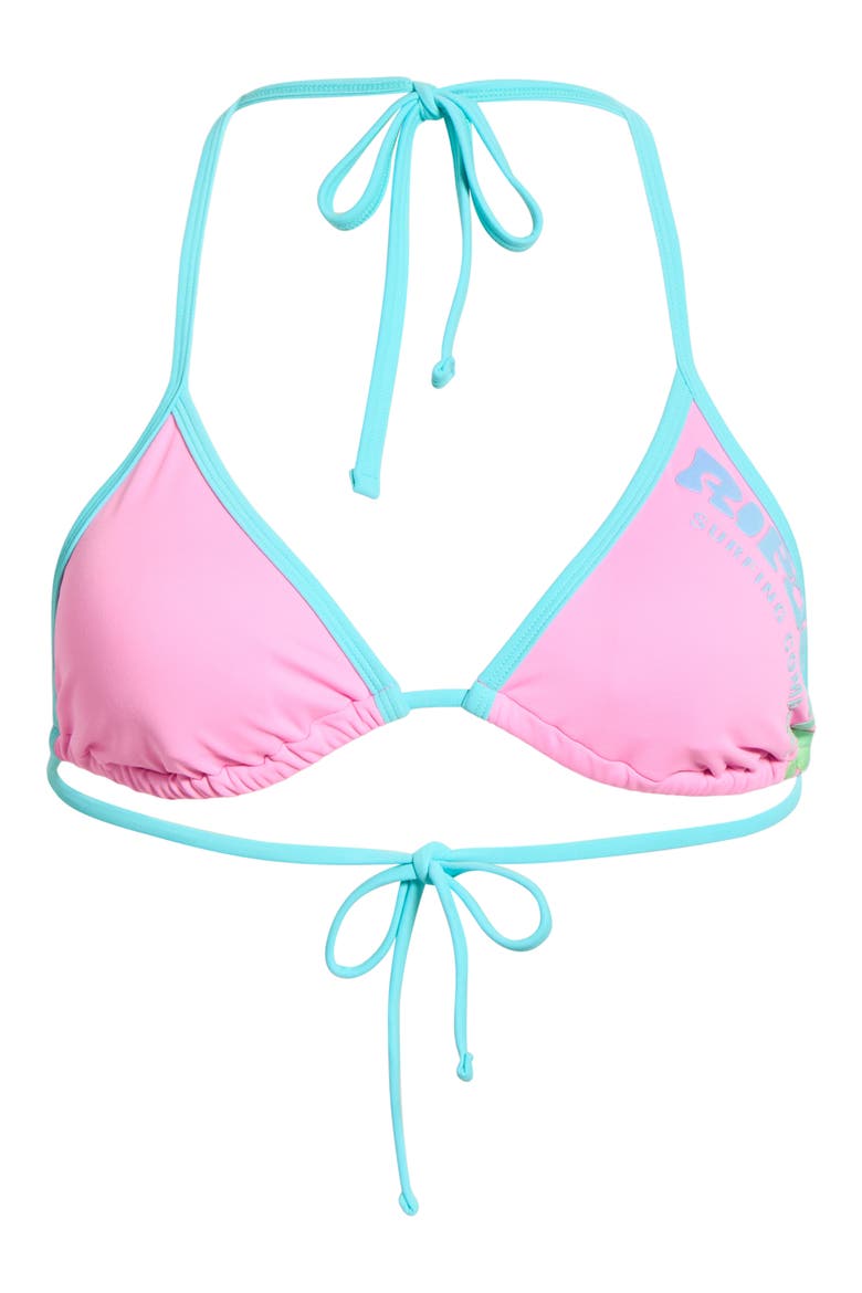 Surf Puff Triangle Bikini Top, Alternate, color, LIGHT PINK