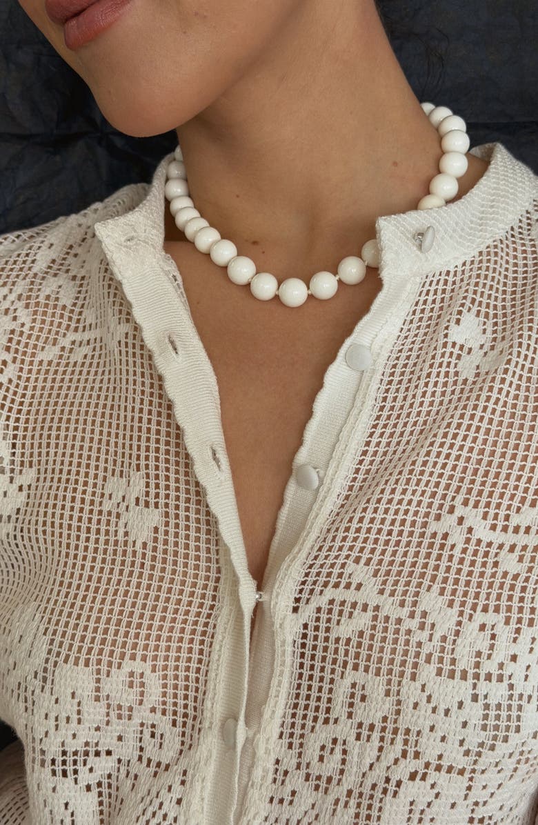 Joiana Jewelry Mello Stone Necklace, Alternate, color, Milky