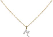 Monica Vinader Lab Grown Diamond Initial Pendant Necklace