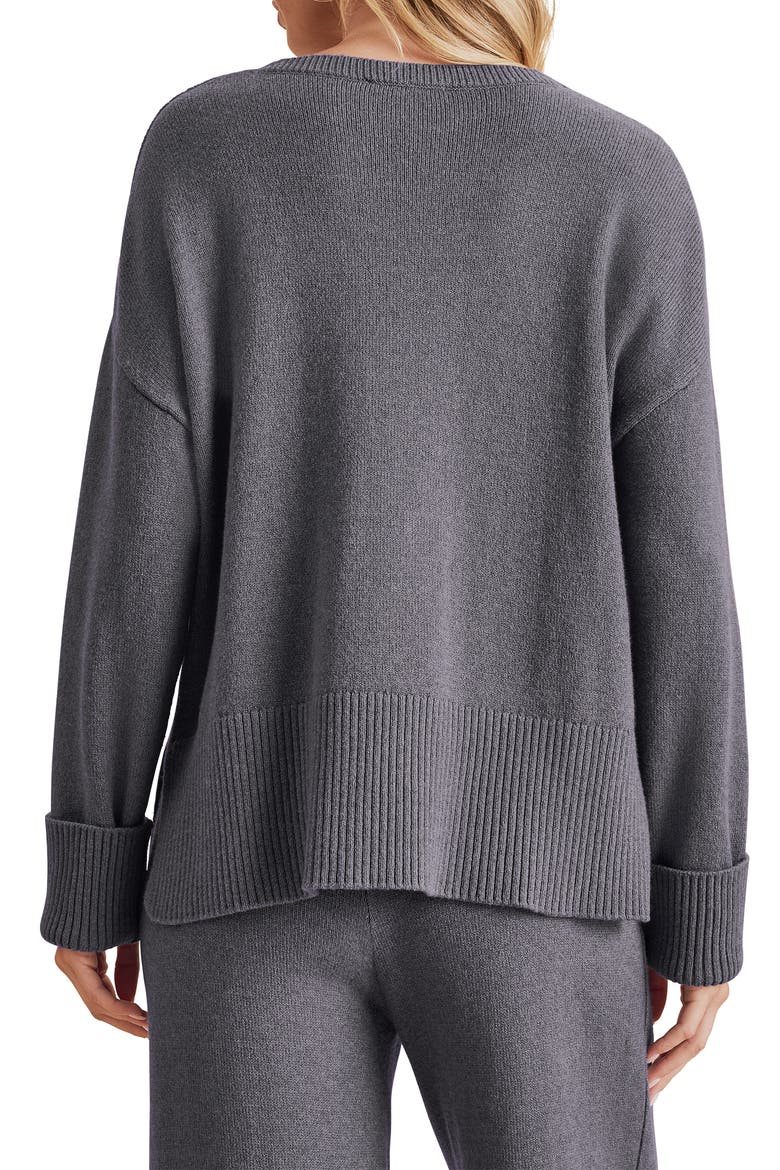 Haven Crewneck Cotton Blend Sweater, Alternate, color, ASH NAVY BLUE