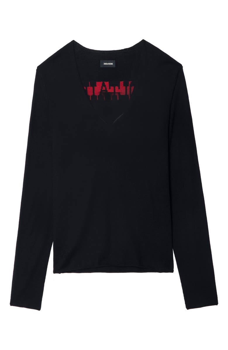 Zadig & Voltaire Nosfa We Voltaire Merino Wool Sweater, Alternate, color, 