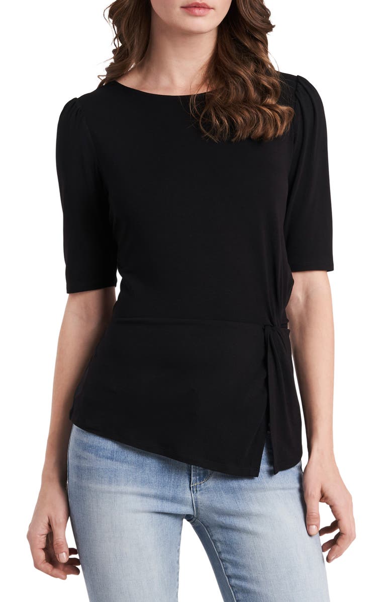 Vince Camuto Side Twist Elbow Sleeve Top, Main, color,