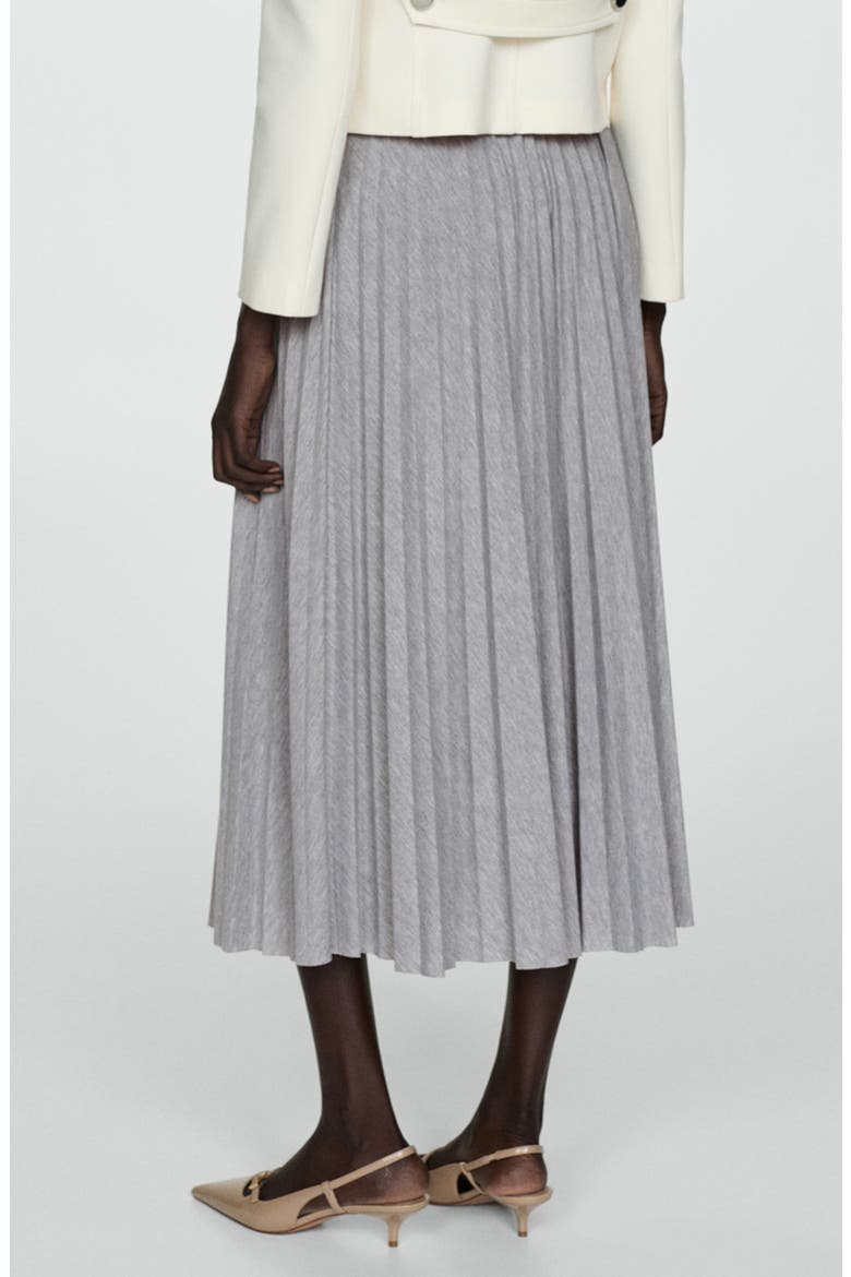 Pleated Maxi Skirt, Alternate, color, MEDIUM HEATHER GREY