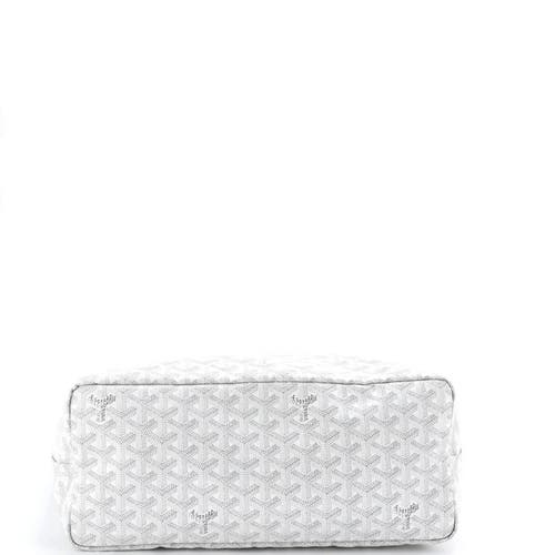 Pre-owned Goyard Goyard Saint Louis Tote Coated Canvas Pm In White