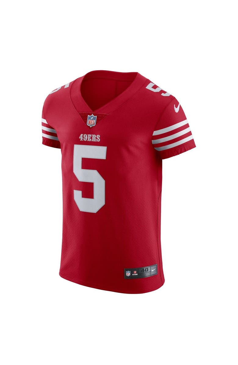 Nike Men's Nike Trey Lance Scarlet San Francisco 49ers Vapor Elite Jersey, Alternate, color,