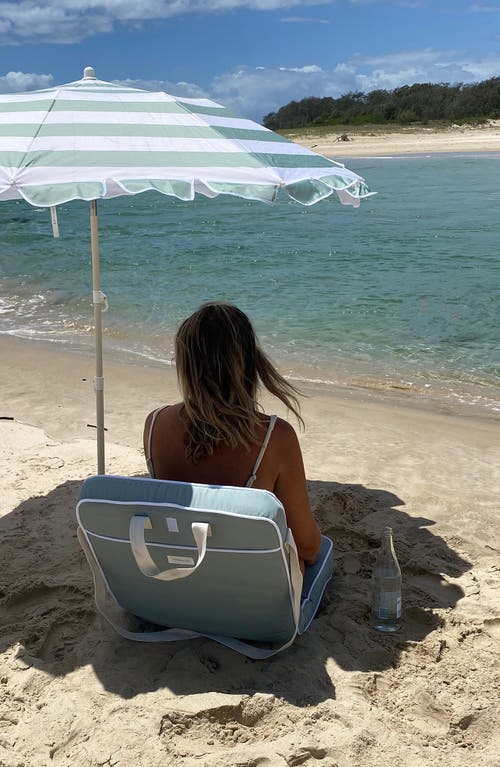 Sunnylife Compact Beach Umbrella In La Palma Sage Stripe
