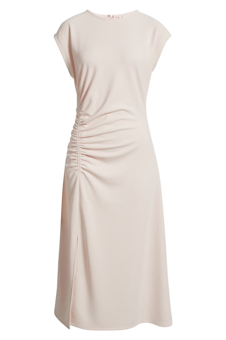 Side Ruched Knit Midi Dress, Alternate, color, PINK WISP