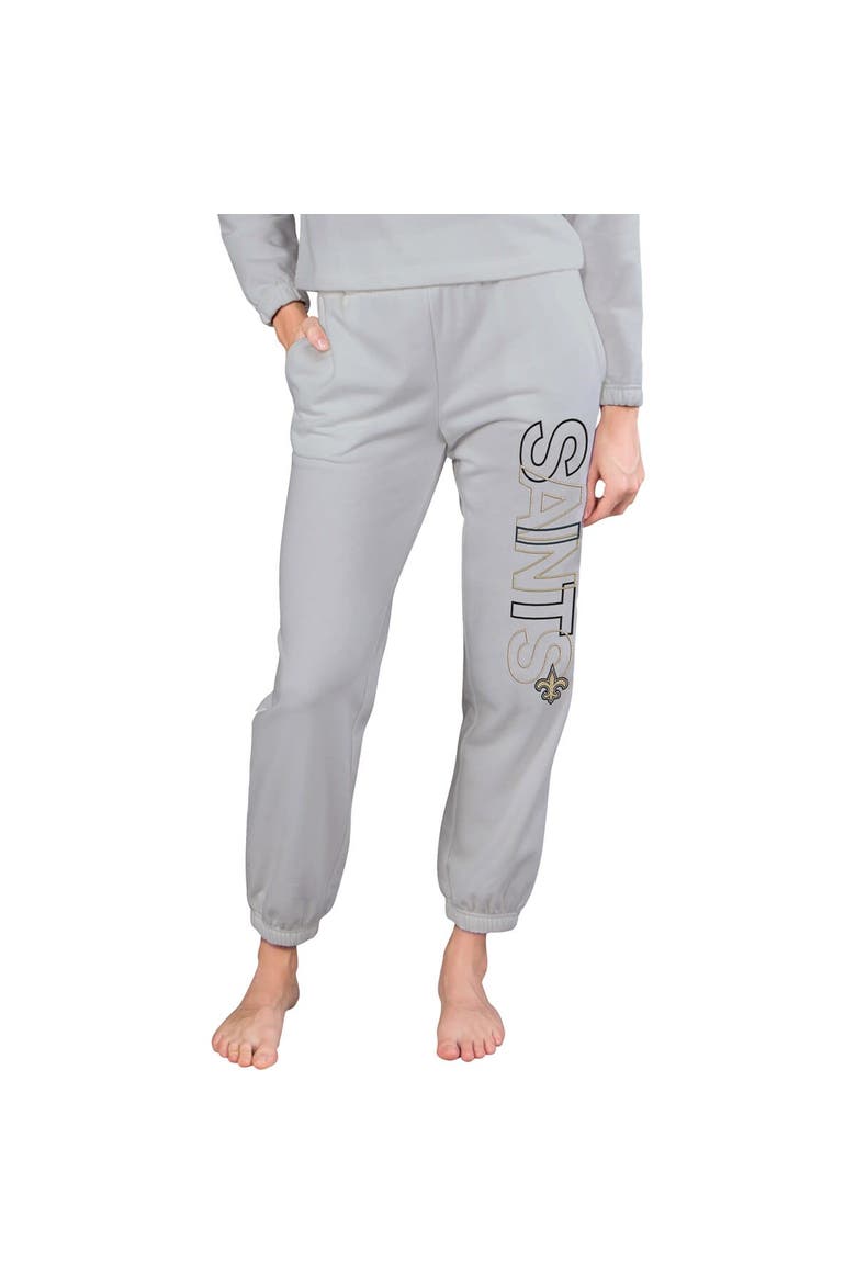 Women's Concepts Sport  Gray New Orleans Saints Sunray French Terry Pants, Main, color, Gray