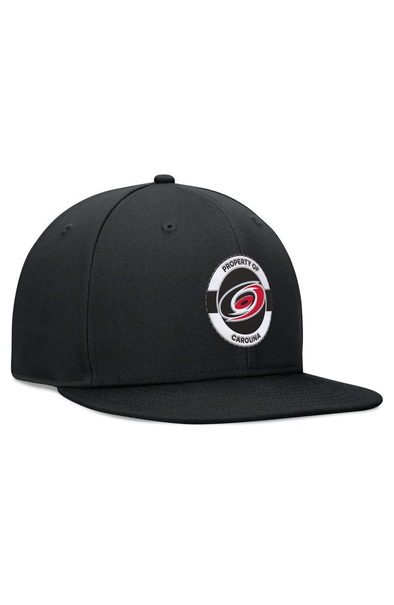FANATICS Men's Fanatics Black Carolina Hurricanes Authentic Pro Training Camp Snapback Hat, Alternate, color, Black