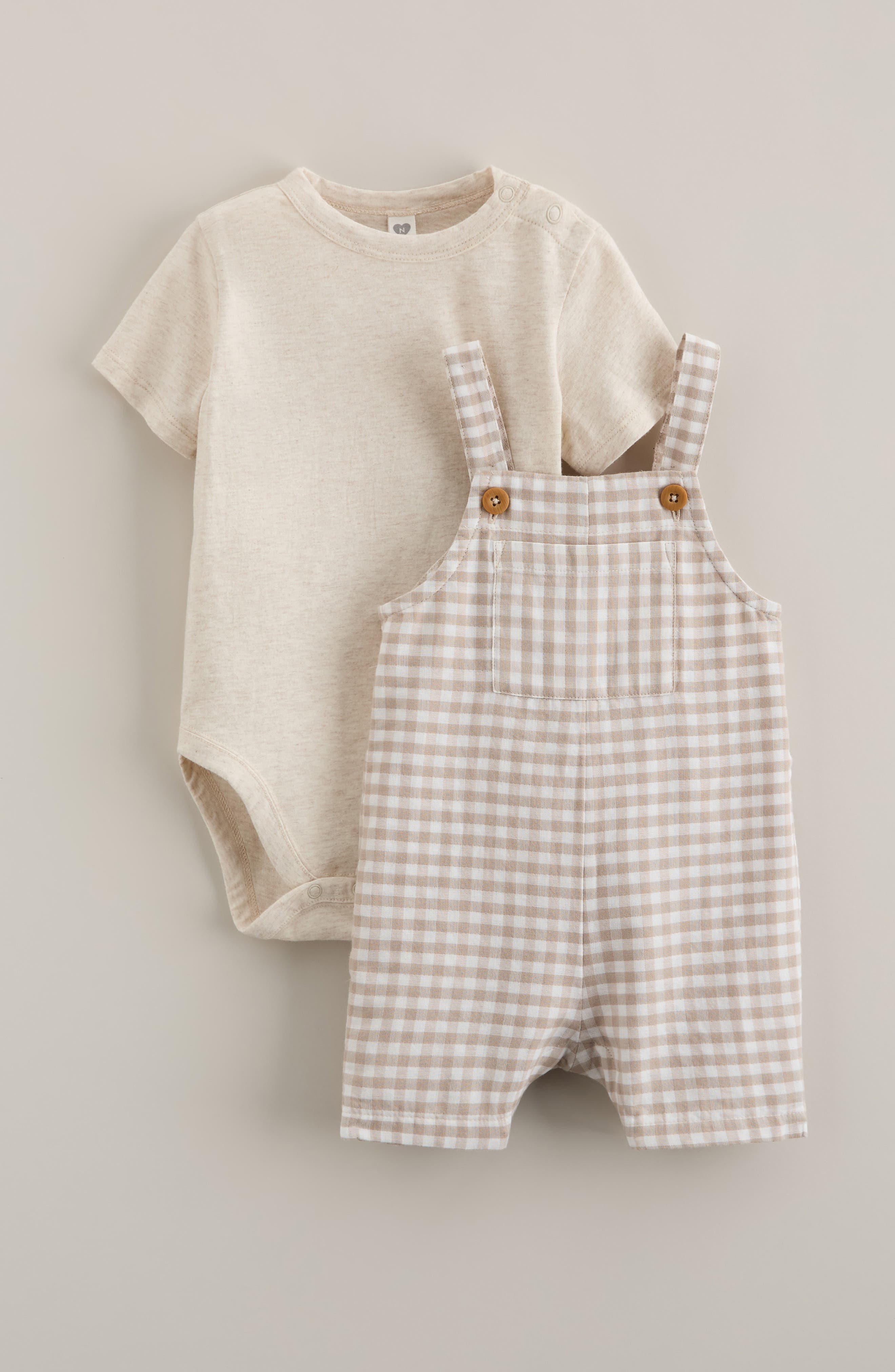 BEIGE O LIGHT HEATHER GINGHAM