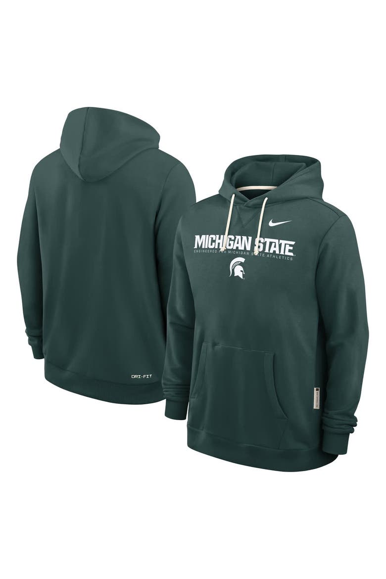 Men's Nike Green Michigan State Spartans 2025 Sideline Standard Issue Dri-FIT Hoodie, Alternate, color, Green