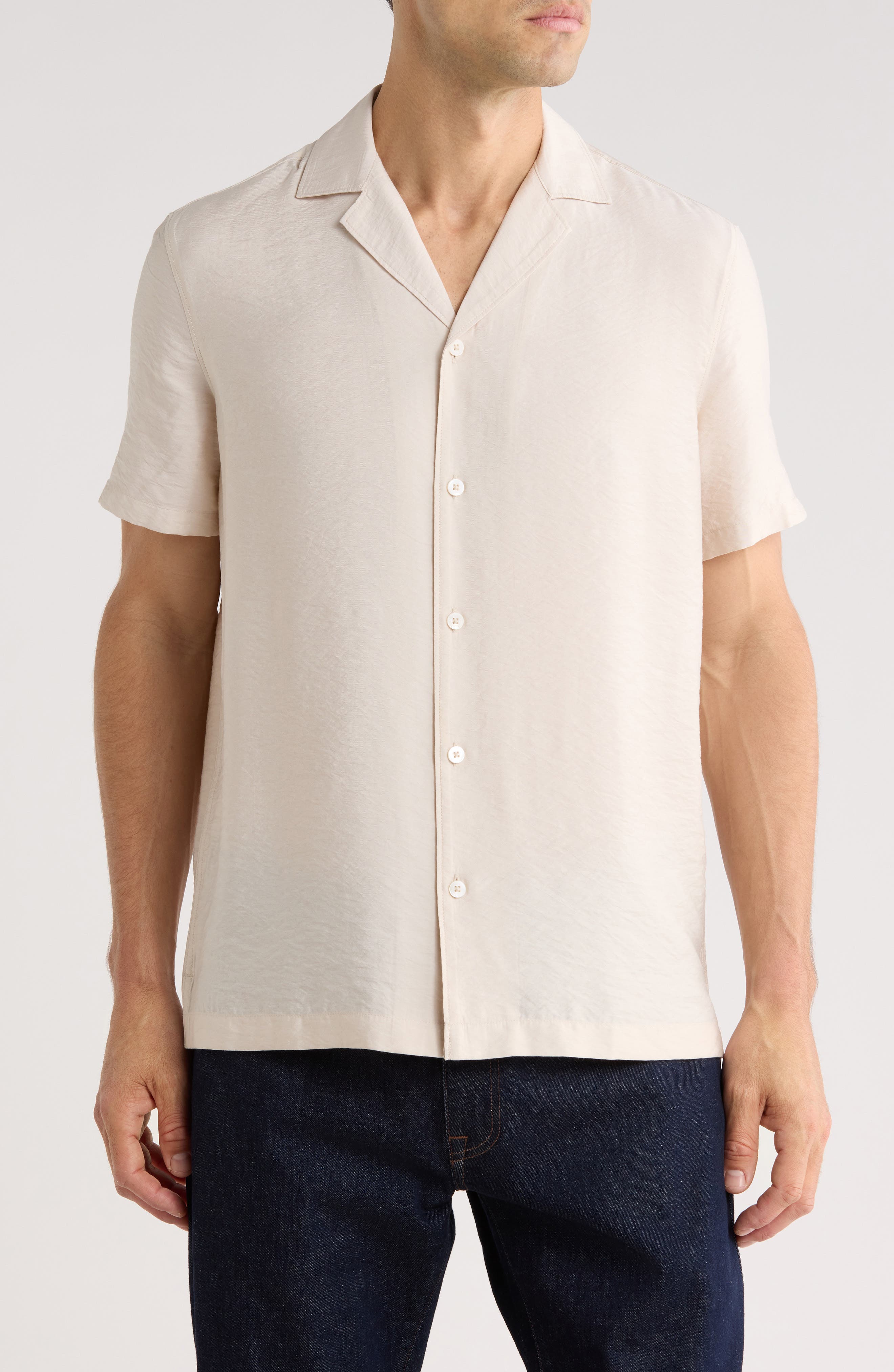 Hammered Satin Camp Shirt - image 5