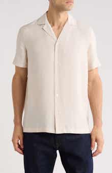 Hammered Satin Camp Shirt