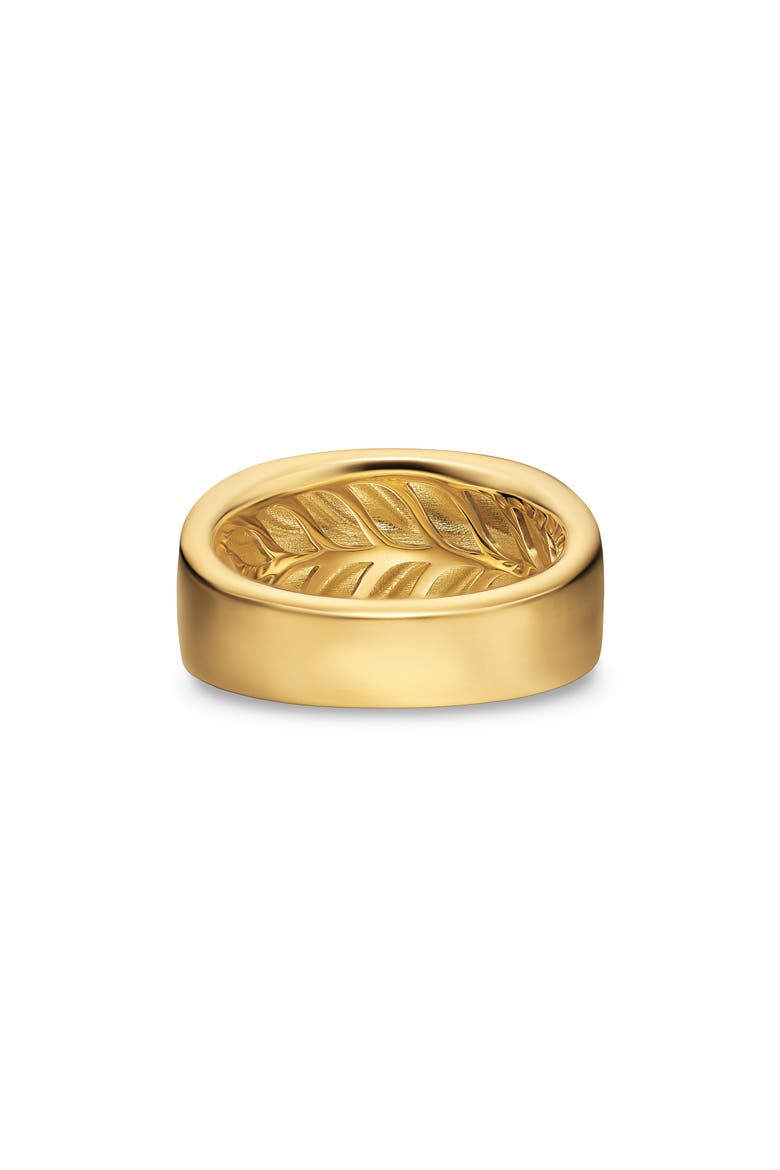 Chevron Three Sided Signet Ring, 18K Gold, 12.5mm, Alternate, color, GOLD