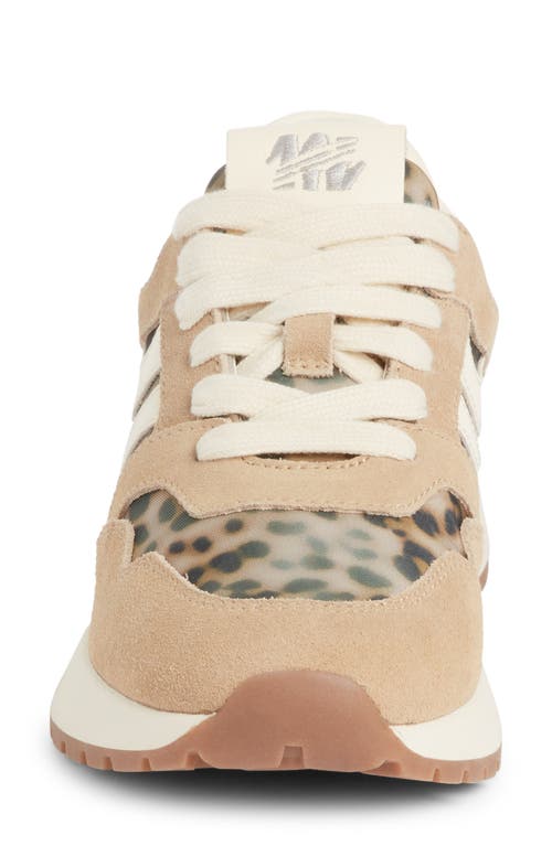 Steve Madden Blume Mixed Media Sneaker In Animal Print