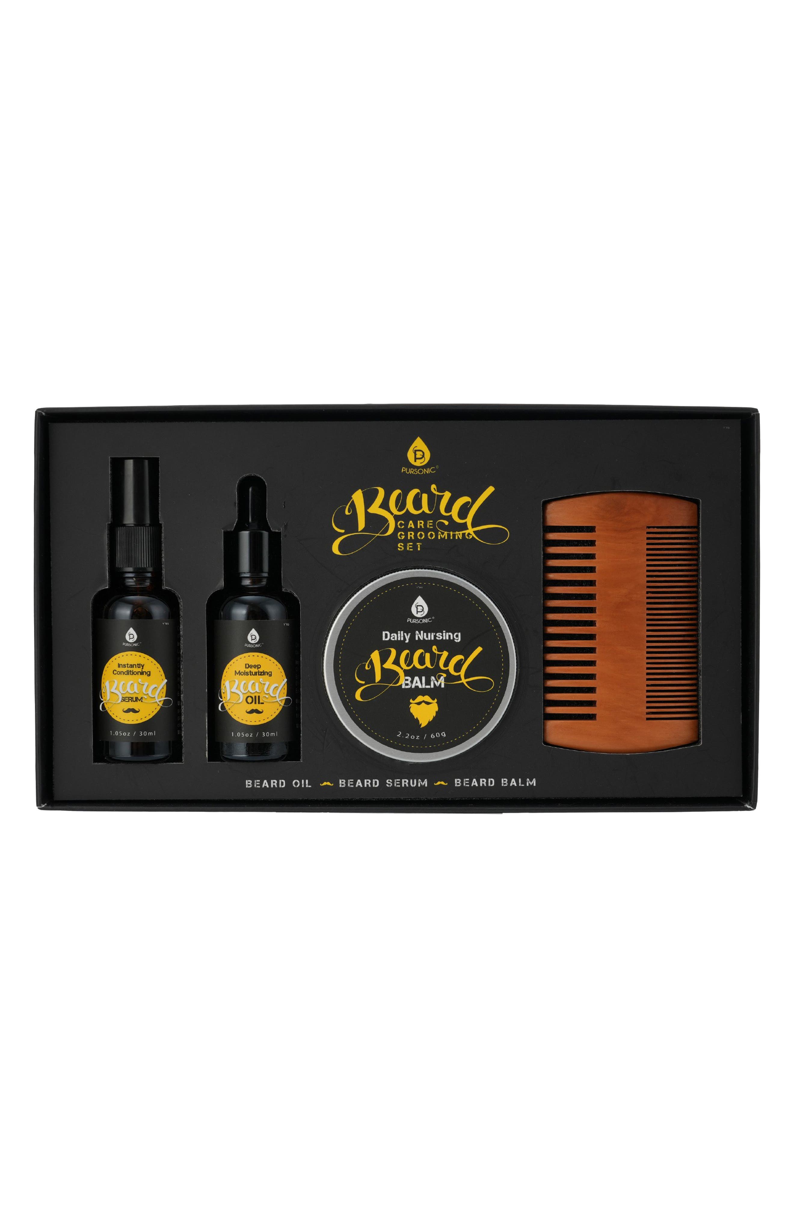 4-Piece Beard Care Grooming Set