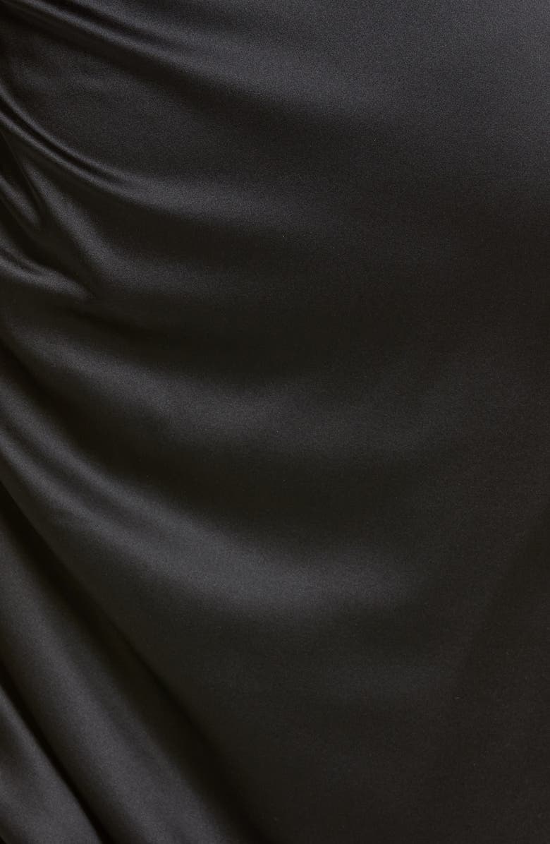 Veronica Beard Kendall Ruched Stretch Silk Satin Dress, Alternate, color, 