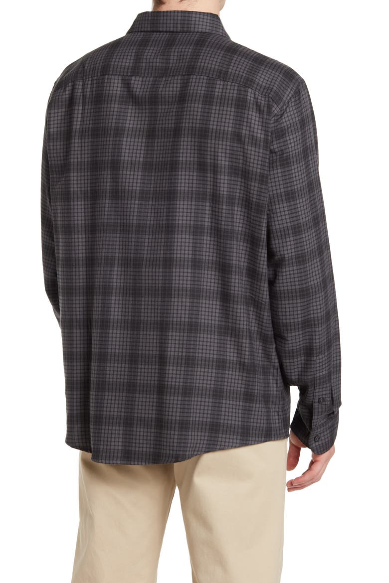 Deco Plaid Flannel Shirt, Alternate, color, MAGNET