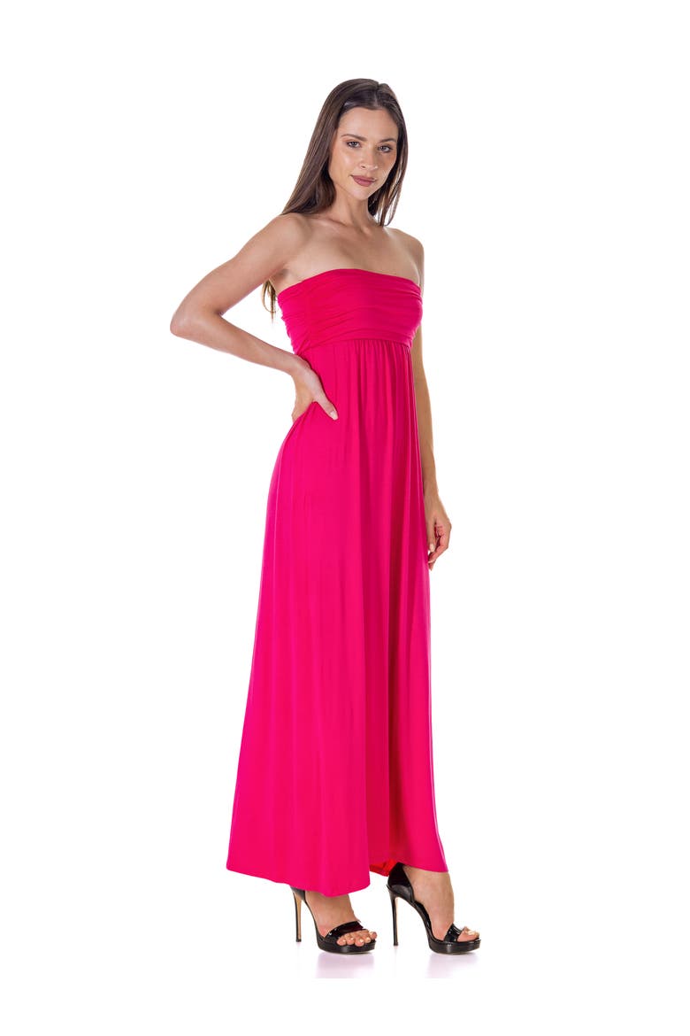 Strapless Empire Waist Maxi Dress, Alternate, color, Pink