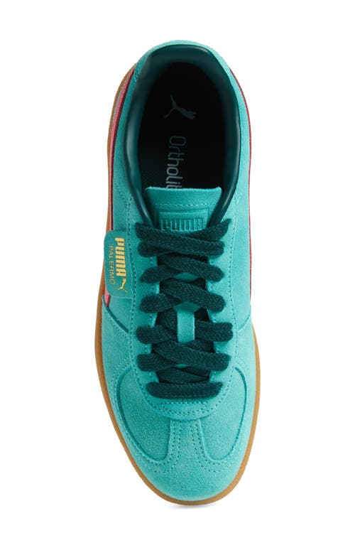 Puma Palermo Retro Colours Leather Sneakers Women In Aquatic-dark Myrtle