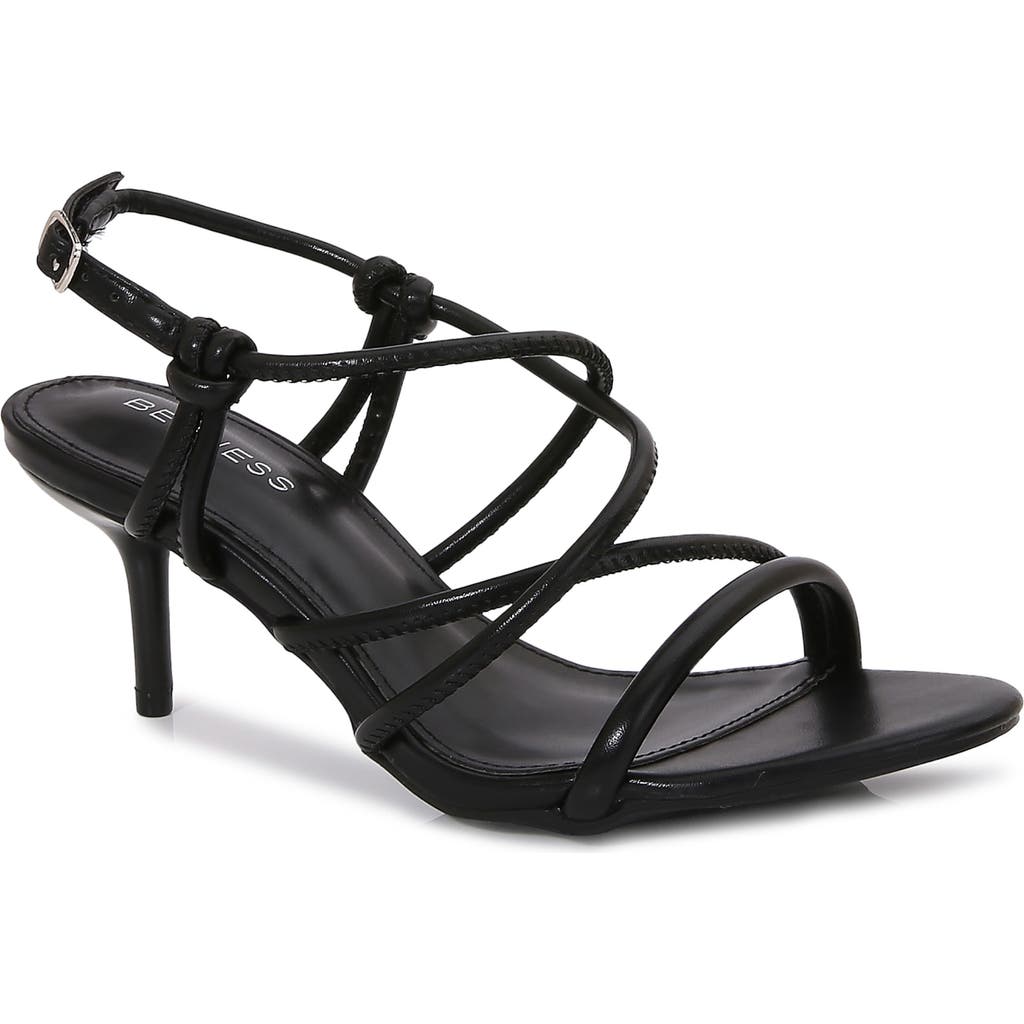 BERNESS Honesty Strappy Kitten Heel Sandal in Black at Nordstrom Rack, Size 11