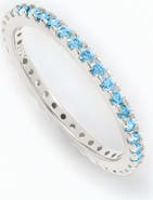 Mint & Lily March Birthstone Eternity Stacking Ring