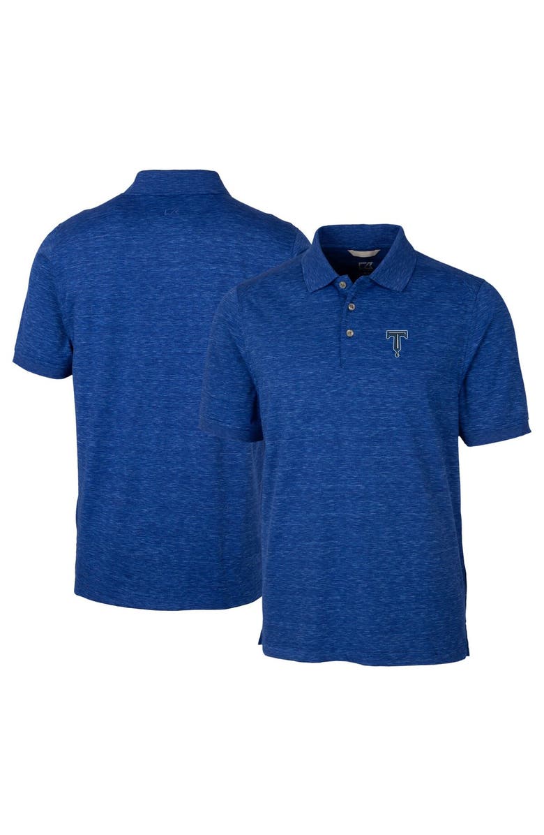 Cutter & Buck Men's Cutter & Buck  Blue Tulsa Drillers Advantage Tri-Blend Space Dye Polo, Alternate, color, 