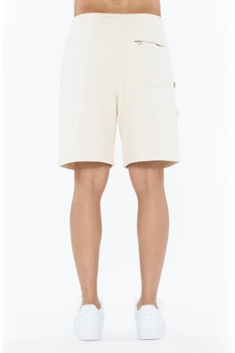 Fleece Cargo Shorts, Alternate, color, WINTER WHITE