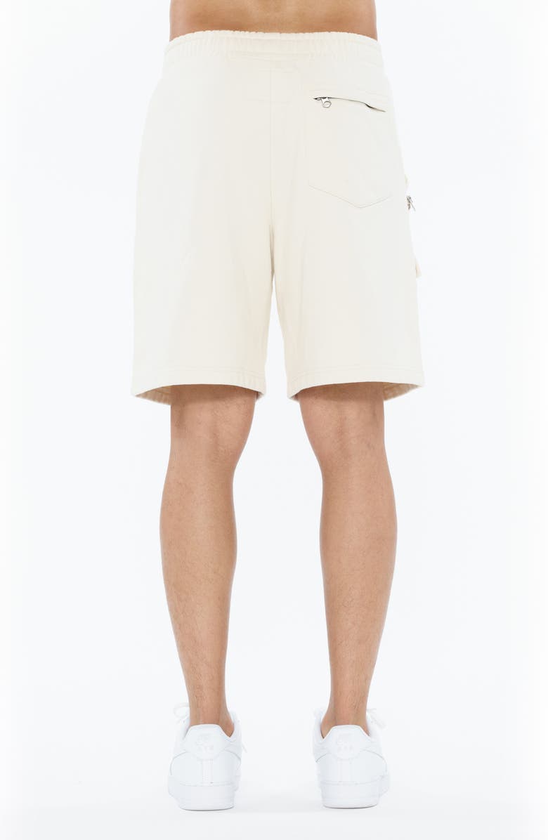 Cult of Individuality Fleece Cargo Shorts, Alternate, color, Winter White