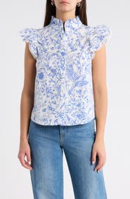 SUGARLIPS Eve Floral Cotton Button-Up Shirt