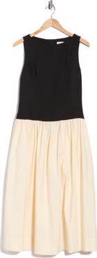 Mila Mae Colorblock Fit & Flare Midi Dress