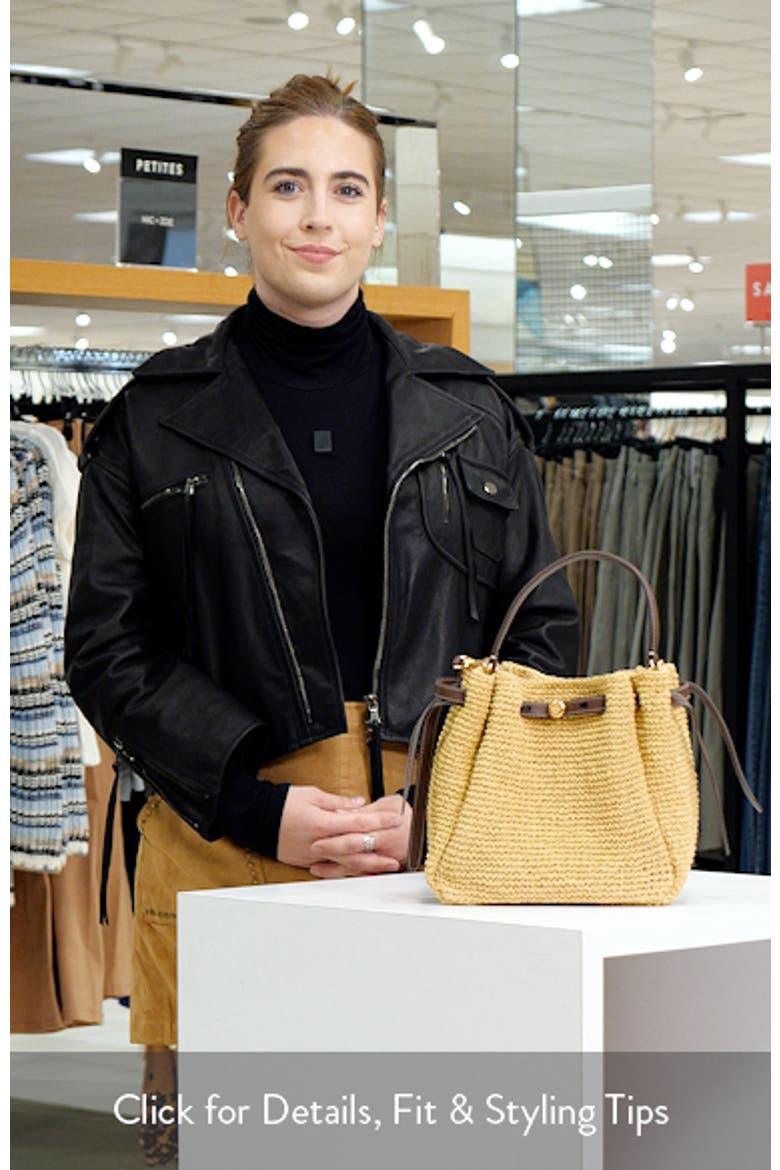 Tory Burch Romy Straw Bucket Bag (Women) | Nordstrom