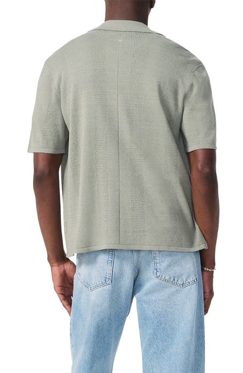 Rag & Bone Zuma Pointelle Short Sleeve Knit Camp Shirt