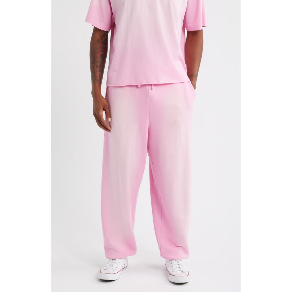 Elwood Core Organic Cotton Brushed Terry Sweatpants In Pink