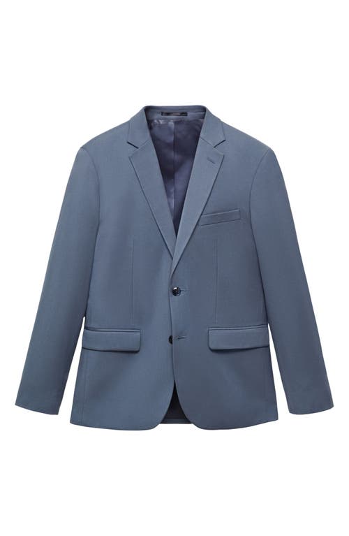 Mango Superslim Fit Stretch Sport Coat In Sky Blue