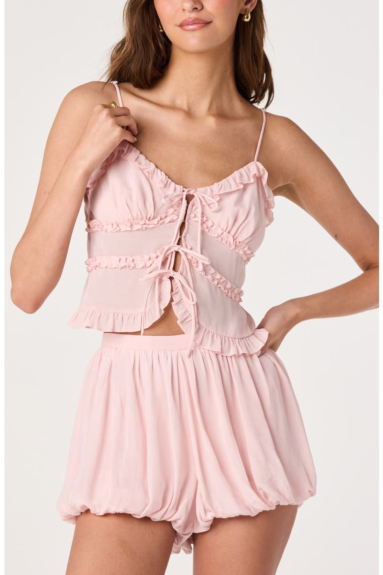 Kailey Pleated Bubble Shorts, Alternate, color, BLUSH