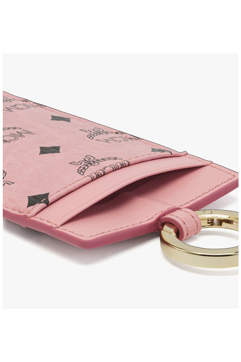 Lanyard ID Card Holder in Visetos, Alternate, color, Soft Pink